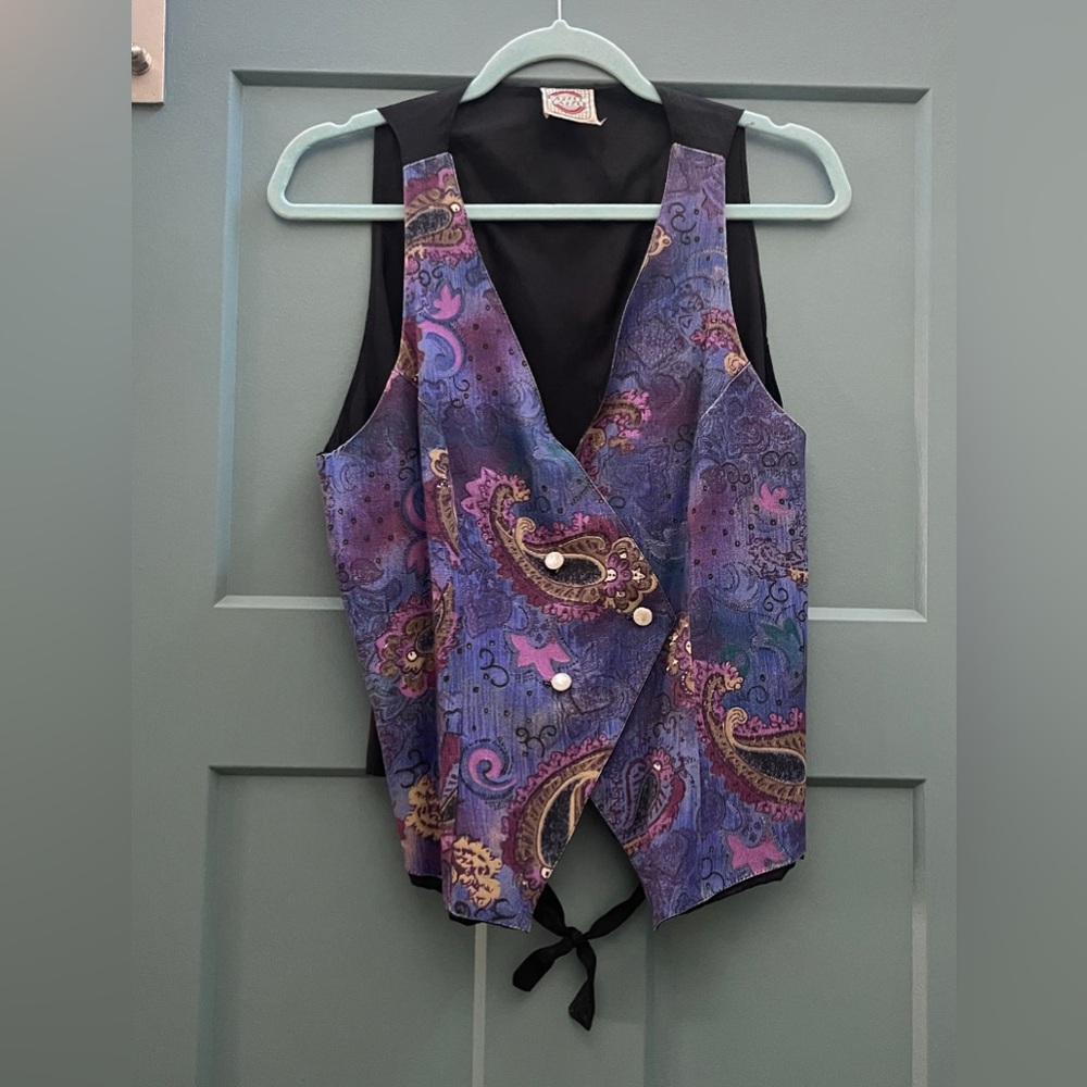 M172 // 80s Vintage RAZZLE DAZZLE Vest // S/M